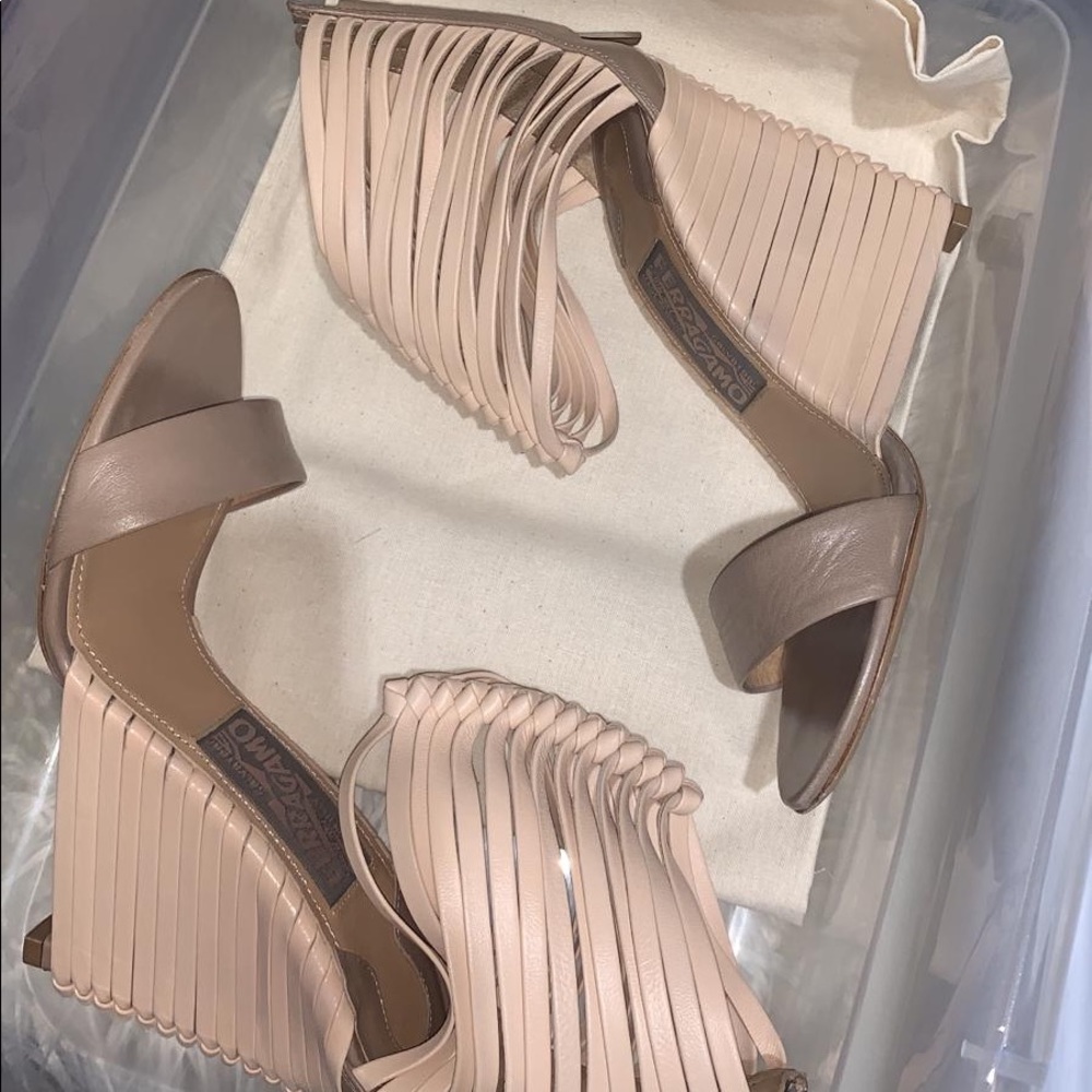 Ferragamo fringe wedge